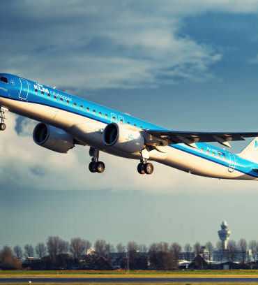 KLM Embraer E2 taking off from Amsterdam Schiphol AirportDate: Nov 28, 2021