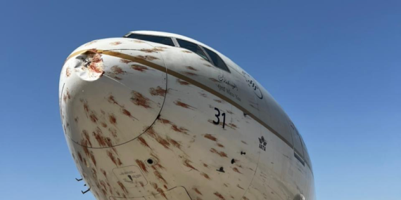 Saudia Airlines Uçağına İnişte Kuş Çarptı 7 IMG_1811
