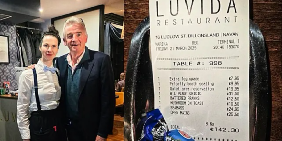 Ryanair CEO’su O’Leary’ye restoranda extra bacak mesafesi ücreti!