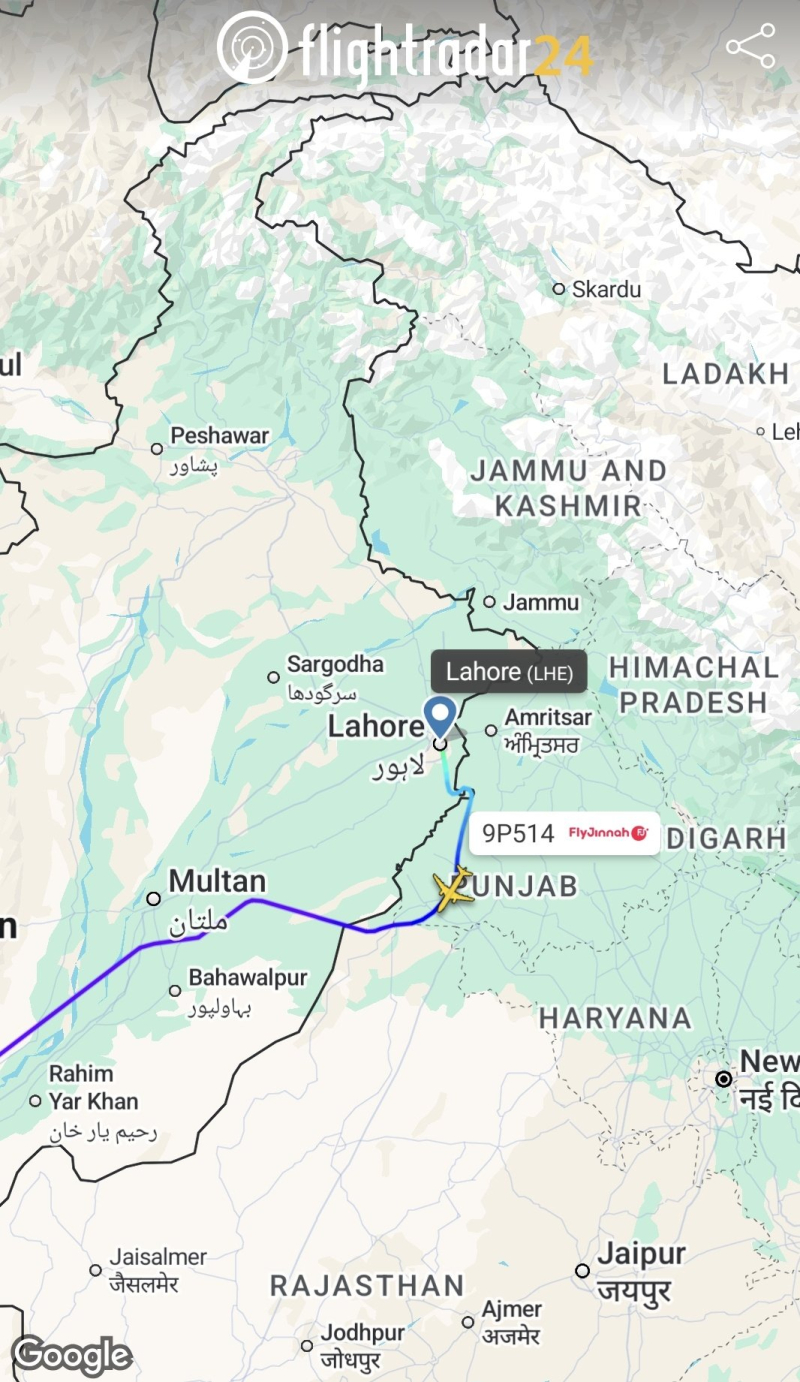 Pakistan uçağı yasaklı Hindistan hava sahasını kullandı 1 20260613 102807 e1781336265478