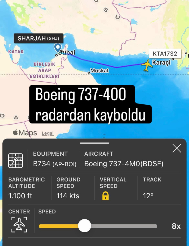 K2 Airways'e ait kargo uçağı Pakistan açıklarında radardan kayboldu 1 20260707 221312 e1783451819509