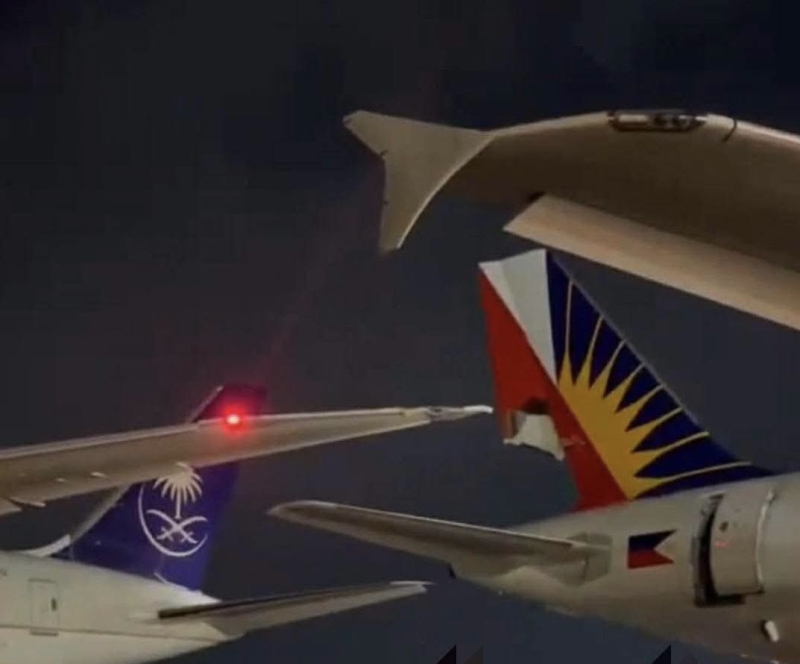 Saudia uçağı Manila Havalimanı'nda Philippine uçağına çarptı 2 20260708 101533 e1783495314574