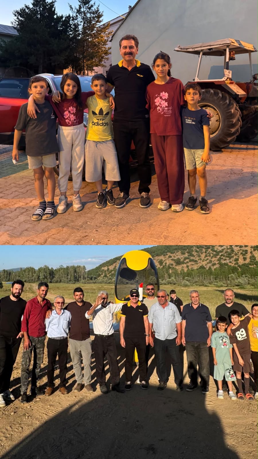 İş insanı Orhan Ünsal Bristell NG5 tipi özel uçağıyla Kozağaç köyünü ziyaret etti 2 koy 3