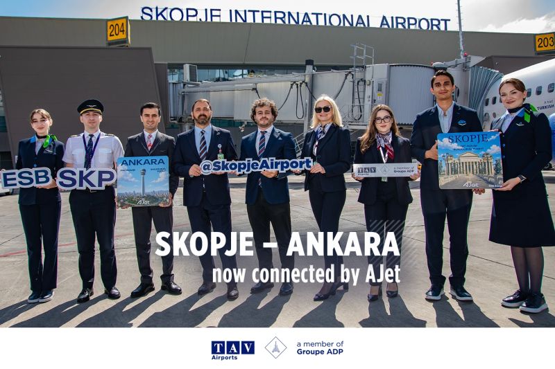 TAV Macedonia AJet’in Ankara ve Bodrum uçuşlarını törenle karşıladı 2 tav