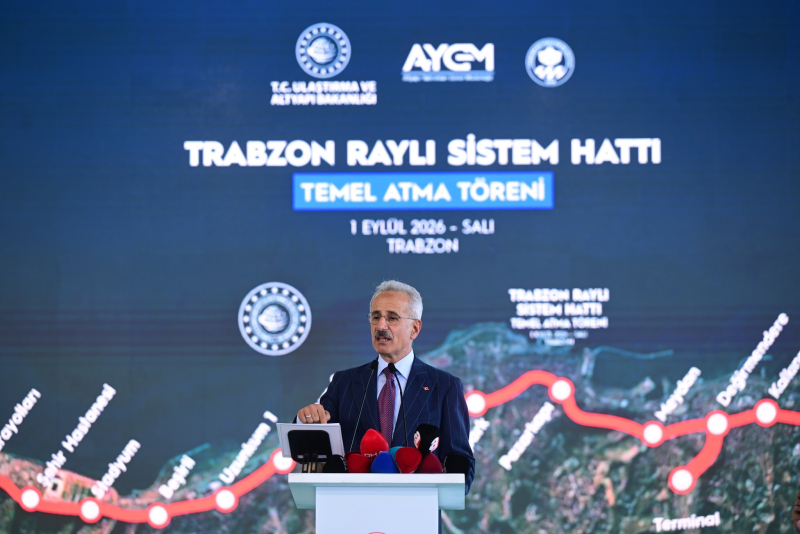 Akçaabat-Trabzon Havalimanı Raylı Sistem Hattı inşaatının temeli atıldı