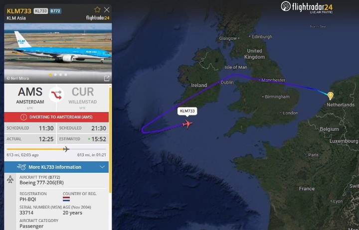KLM uçağı powerbank yangını nedeniyle Atlantik üzerinden Amsterdam'a döndü 2 Screenshot 20260918 1430552