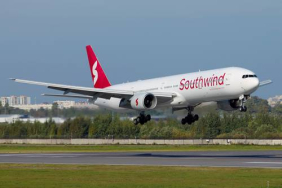 southwind-airlines-boeing-777-300-landing-at-led-shutterstock_2376964279